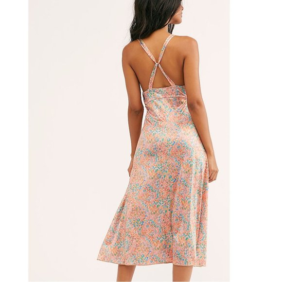 Free People Nowhere To Be Slip Midi Dress. S - Picture 3 of 16